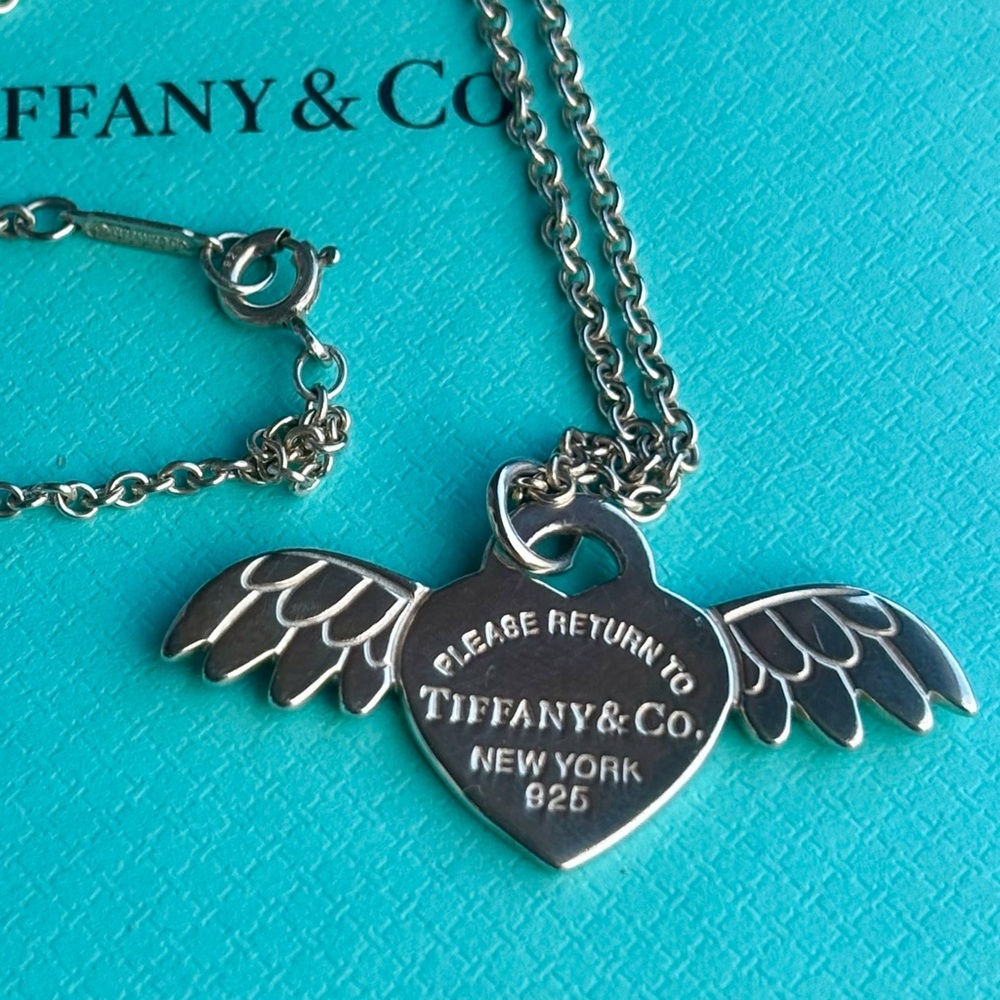 Tiffany & Co. SS RTT Heart with Wings Charm Only